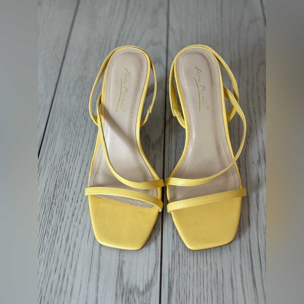 Anne Michelle, sandals , yellow, 6